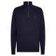 блуза,мъжки,пуловери,tommy,hilfiger,pima,org,ctn,mock,half,zip,sweater,desert,sky,(blue)