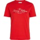 тениска,дамски,тениски,tommy,hilfiger,script,regular,fit,short,sleeve,t,shirt,red