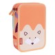 канцеларски,принадлежности,milan,filled,double,decker,fun,animals,special,series,pencil,case,orange