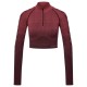 блуза,дамски,блузи,hummel,mt,fade,seamless,half,zip,sweatshirt,red