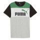 тениска,детски,тениски,puma,ess,block,short,sleeve,t,shirt,grey,(archive,green)