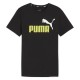тениска,детски,тениски,puma,ess+,2,col,logo,short,sleeve,t,shirt,black,lime,sheen,(black)