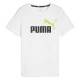 тениска,детски,тениски,puma,ess+,2,col,logo,short,sleeve,t,shirt,white,lime,sheen,(white)