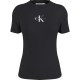 тениска,дамски,тениски,calvin,klein,jeans,monologo,slim,fit,short,sleeve,t,shirt,black