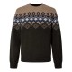 блуза,мъжки,пуловери,hackett,fairisle,sweater,khaki,multicolor,(green)