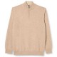 блуза,мъжки,пуловери,hackett,hm703022,half,zip,sweater,tan,brown,(beige)