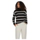 блуза,дамски,пуловери,дамски,плетени,дрехи,vila,ril,sweater,black,stripes,white,alyssum,(black)