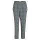 панталони,дамски,панталони,vila,varone,slim,fit,high,waist,pants,birch,checks,black,lapis,blue,(grey)