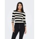 блуза,дамски,пуловери,дамски,плетени,дрехи,jdy,plum,sweater,black,stripes,w,eggnog,stripes,(black)