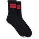 чорапи,дамски,чорапи,hugo,qs,rib,label,cc,socks,2,pairs,black
