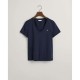 тениска,дамски,тениски,gant,reg,shield,short,sleeve,v,neck,t,shirt,evening,blue,(blue)