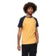 тениска,мъжки,тениски,superdry,essential,logo,baseball,short,sleeve,t,shirt,ochre,yellow,marl,eclipse,navy,(yellow)