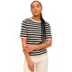 тениска,дамски,тениски,object,ester,short,sleeve,t,shirt,sandshell,stripes,black,(beige)