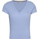 тениска,дамски,тениски,tommy,jeans,slim,essential,rib,short,sleeve,t,shirt,moderate,blue,(purple)