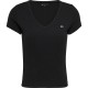 тениска,дамски,тениски,tommy,jeans,slim,essential,rib,short,sleeve,t,shirt,black