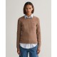 блуза,дамски,пуловери,дамски,плетени,дрехи,gant,4800100,sweater,mole,brown,(brown)