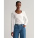 тениска,дамски,тениски,gant,scoop,long,sleeve,t,shirt,white