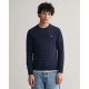 блуза,мъжки,пуловери,gant,superfine,lambswool,sweater,dark,navy,melange,(blue)