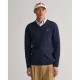 блуза,мъжки,пуловери,gant,superfine,lambswool,v,neck,sweater,dark,navy,melange,(blue)
