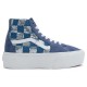 маратонки,дамски,маратонки,vans,sk8,hi,tapered,stackform,trainers,blue,(glimmer,check,vintage,indigo)