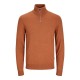 блуза,мъжки,пуловери,jack,&,jones,emil,half,zip,sweater,mocha,bisque,(orange)