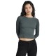 бебешка,тениска,дамски,тениски,g,star,cropped,baby,sis,raglan,long,sleeve,t,shirt,grey,(graphite)