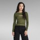 тениска,дамски,тениски,g,star,cut,out,slim,boat,t,long,sleeve,t,shirt,green