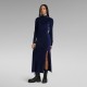 рокля,дамски,поли,и,рокли,g,star,velvet,slit,long,sleeve,short,dress,blue