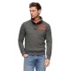 блуза,мъжки,пуловери,superdry,vintage,athletic,henley,half,zip,sweatshirt,grey,(charcoal,marl)