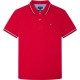 мъжки,блузи,с,яка,façonnable,pima,flag,short,sleeve,polo,red