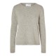 блуза,дамски,пуловери,дамски,плетени,дрехи,selected,manila,cashmere,o,neck,sweater,grey
