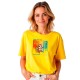 тениска,дамски,тениски,kruskis,keep,calm,sloth,short,sleeve,t,shirt,yellow,(yellow)