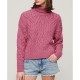 блуза,дамски,пуловери,дамски,плетени,дрехи,superdry,twist,cable,knit,twist,cable,knit,sweater,pink