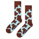 чорапи,мъжки,чорапи,happy,socks,cow,long,socks,multicolor,(brown)