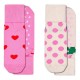 чорапи,детски,чорапи,happy,socks,heart,&,big,dots,anti,slip,long,socks,2,pairs,pink,(pink)
