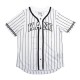 тениска,мъжки,тениски,дамски,тениски,karl,kani,serif,pinstripe,baseball,short,sleeve,v,neck,t,shirt,white,(white)