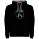 суичър,мъжки,пуловери,kruskis,hit,and,run,bicolor,hoodie,black,(black,grey)