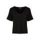 тениска,дамски,тениски,pieces,billo,oversized,short,sleeve,v,neck,t,shirt,black,(black,detail,black,lurex)