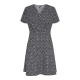 рокля,дамски,поли,и,рокли,pieces,sienna,short,sleeve,short,dress,multicolor,(black,aop,flower)