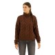 блуза,дамски,пуловери,дамски,плетени,дрехи,superdry,chain,cable,knit,polo,sweater,brown