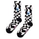 чорапи,мъжки,чорапи,happy,socks,distorted,check,half,long,socks,black,(multicolor)