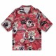 риза,с,къс,ръкав,мъжки,ризи,grimey,supastar,satin,short,sleeve,shirt,red