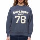 блуза,дамски,блузи,superdry,applique,athletic,loose,sweatshirt,blue