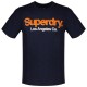 тениска,мъжки,тениски,superdry,core,logo,classic,washed,short,sleeve,t,shirt,navy,marl,(blue)