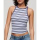 тениска,дамски,тениски,superdry,essential,logo,str,racer,sleeveless,t,shirt,rich,blue,stripe,(blue)