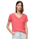 тениска,дамски,тениски,superdry,studios,slub,embroidered,short,sleeve,v,neck,t,shirt,spiced,coral,(orange)
