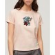 тениска,дамски,тениски,superdry,tattoo,embroidered,fitted,short,sleeve,t,shirt,beige,(peach,whip,pink)