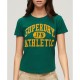 тениска,дамски,тениски,superdry,varsity,flocked,fitted,short,sleeve,t,shirt,green,(dark,forest,green)
