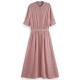 рокля,дамски,поли,и,рокли,scotch,&,soda,177252,short,sleeve,midi,dress,pink,(coral)