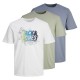тениска,детски,тениски,jack,&,jones,map,summer,logo,short,sleeve,t,shirt,3,units,white,(desert,sage,pack,w,flintstone,and,white)